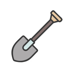 Shovel icon illustration for gardening, farming, and landscaping