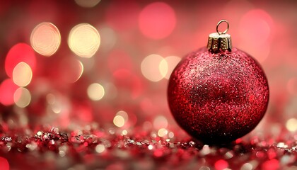 Red Christmas Ornament, Festive Background