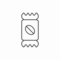 Candy bar snack icon vector sign