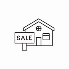 Home for sale sign icon vector sign