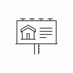 street board home house advertisement icon vector sign