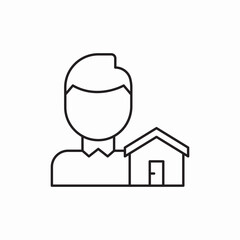Real estate agent icon vector sign