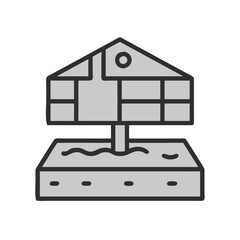 Stylized Solar Panel Icon: Renewable Energy Power Source