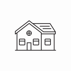 Single family residential house icon vector sign