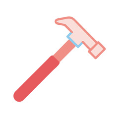 Hammer Icon on Black Background Illustration Tool