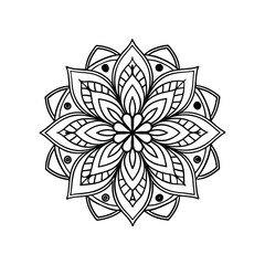 abstract floral mandala design