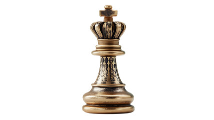 Golden Chess Queen Icon, Isolated on Transparent Background