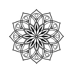 abstract floral mandala design