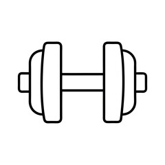 outline of dumbbell with white background