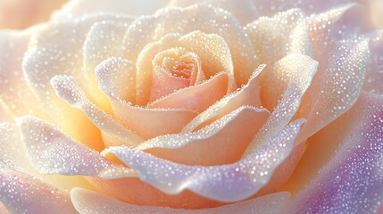 Dew-kissed rose petals, soft hues