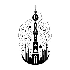 Eid Mubarak Vector Illustration Islamic Element