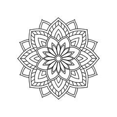 black and white mandala