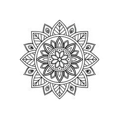 black and white mandala
