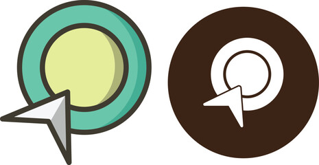 Modern Pay Per Click (PPC) icon with target and cursor symbol, perfect for digital marketing, advertising, SEO campaigns, and online business branding