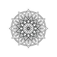 black and white mandala