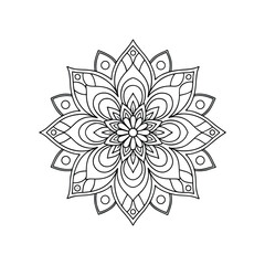 black and white mandala