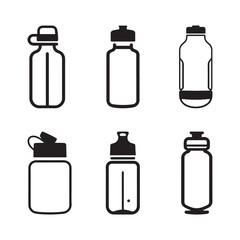 Water bottle flask vector illustration