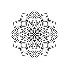 black and white mandala