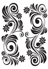 Elegant Floral Motif - Intricate Symmetrical Decorative Pattern!