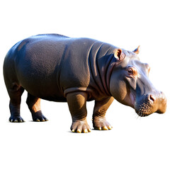 Obraz premium hippo isolated on transparent background