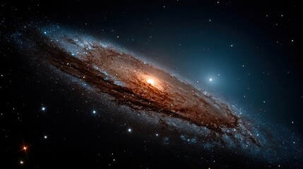 Mesmerizing spiral galaxy glowing in deep space