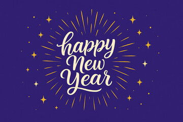 Naklejka premium Happy new year sur fond bleu