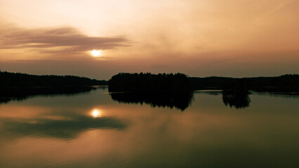 Aerial View of a Lake in Teijo National Park, Southern Finland