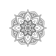 black and white mandala