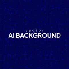 Abstract blue AI background with modern vector mosaic of pixel fragments, creating a cyber tech pattern with gradient light effects.