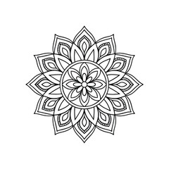 black and white mandala