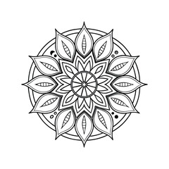 black and white mandala