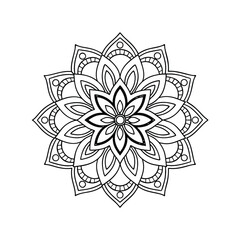 black and white mandala