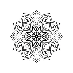 black and white mandala