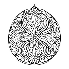 Botanical Mandala with Intricate Floral Design