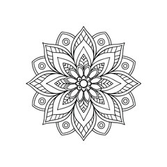 black and white mandala
