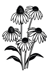 set of vector flowers