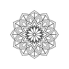 black and white mandala
