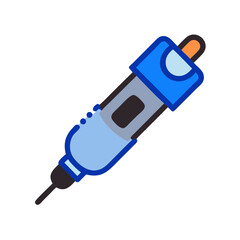 Insulin Pen Isolated Injection Diabetes Device Cartoon Style