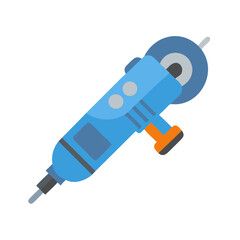 Angle Grinder Vector Illustration on Black Background