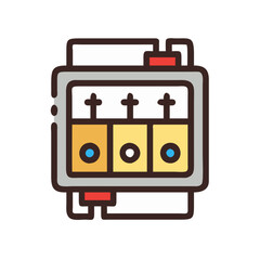 Casino Slot Machine Icon, Jackpot, Lucky Symbol Design