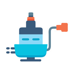 Fototapeta premium Colorful Cartoon Vector Illustration of Fog Machine