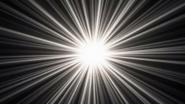 Black and white sparkling radiating pattern