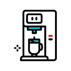 Retro gaming symbol with bright colors and black background