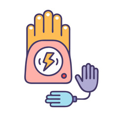 Hand Massager Device with Electrical Impulses Therapy