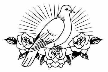 vector illustration of a bird