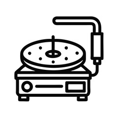 Spin coater icon, scientific tool, wafer processing equipment