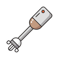 Illustration of an Immersion Blender for Kitchen Use