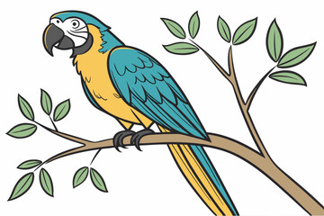 parrot on branch