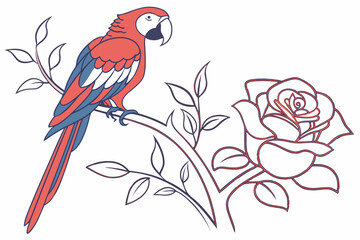 parrot on a branch © mdaminul