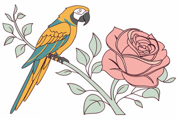 rose and bird © mdaminul